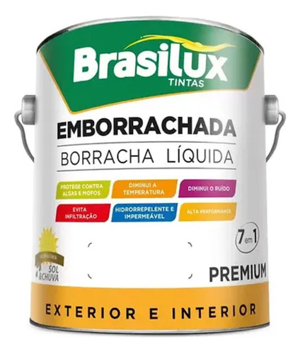 Tinta Emborrachada Branca 3,6L Brasilux