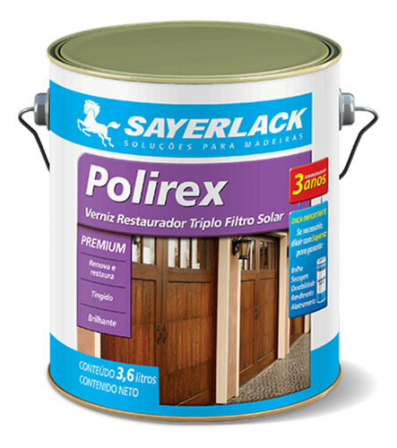Verniz Restaurador Triplo Filtro Solar Premium Polirex 3,6L